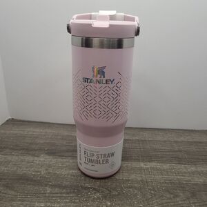 Stanley 30oz Classic Flip Straw Tumbler Pink Icicle Gloss With Handle & Lid New